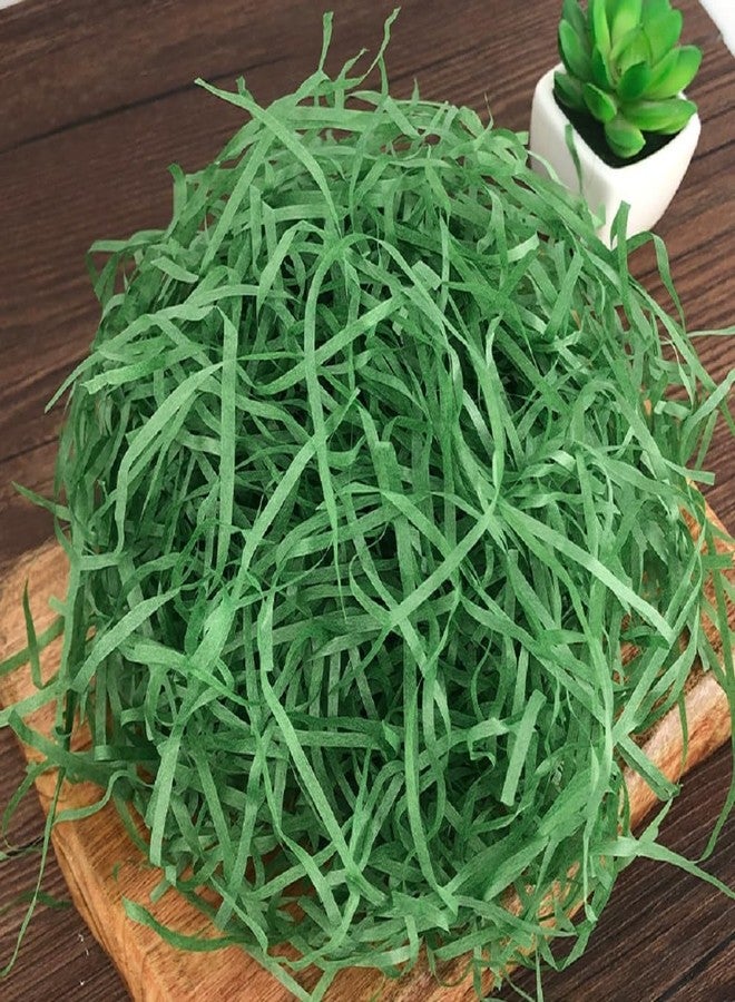Ankelesz Easter Crinkle Cut Paper Shred for Packing Filler Gift Wrap Basket Filler Colored Paper (Dark green) - Image 2